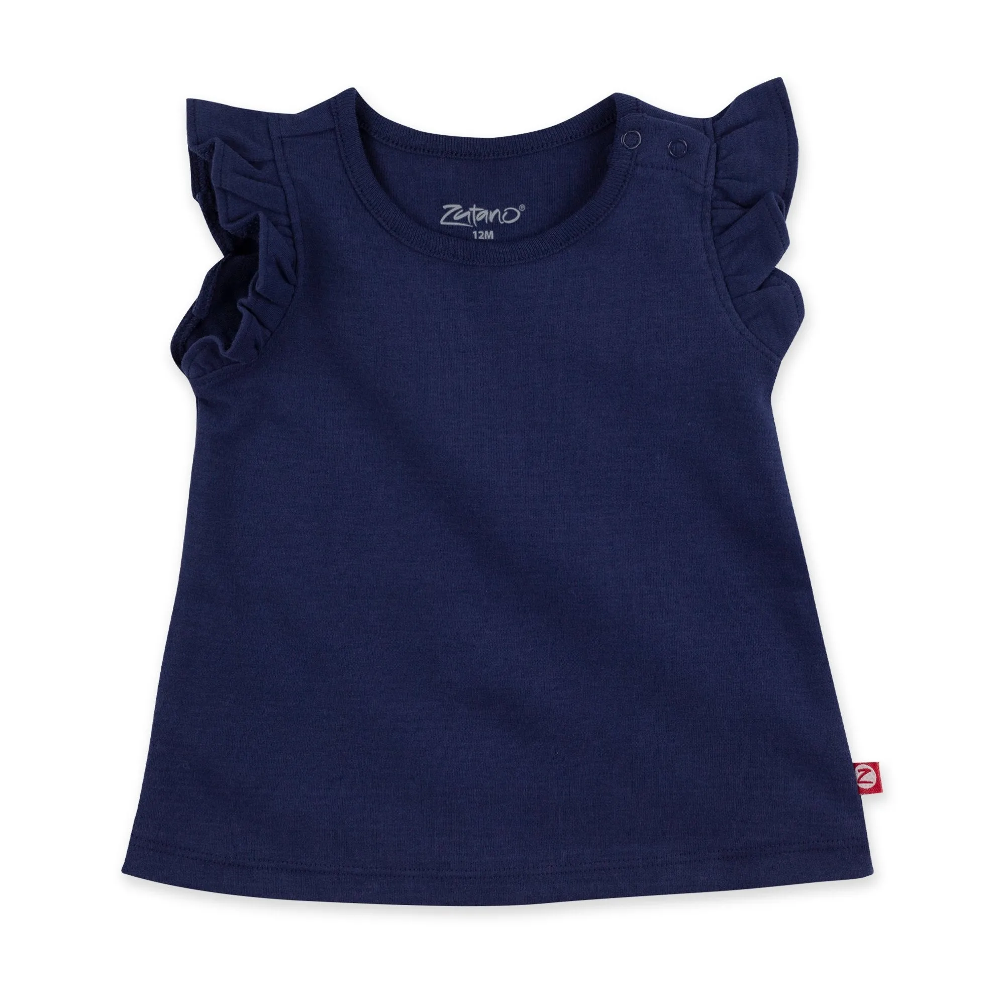 Organic Cotton Flutter Top - True Navy