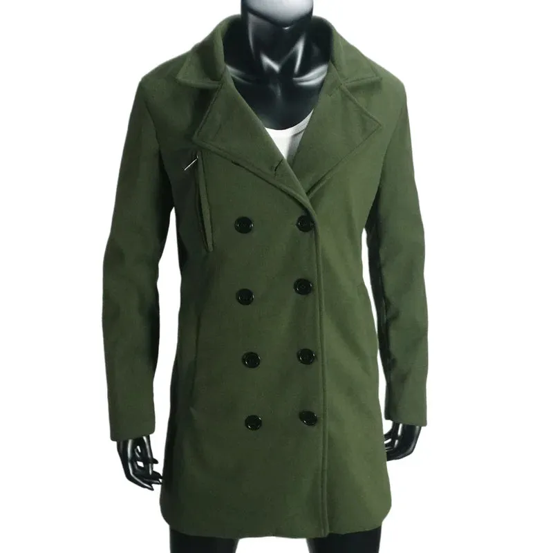 Outerwears Winter Damen Trenchcoat Zweireihig mit Futter Europäische Größe Mäntel Revers Lässige Lange Jacke Damenbekleidung