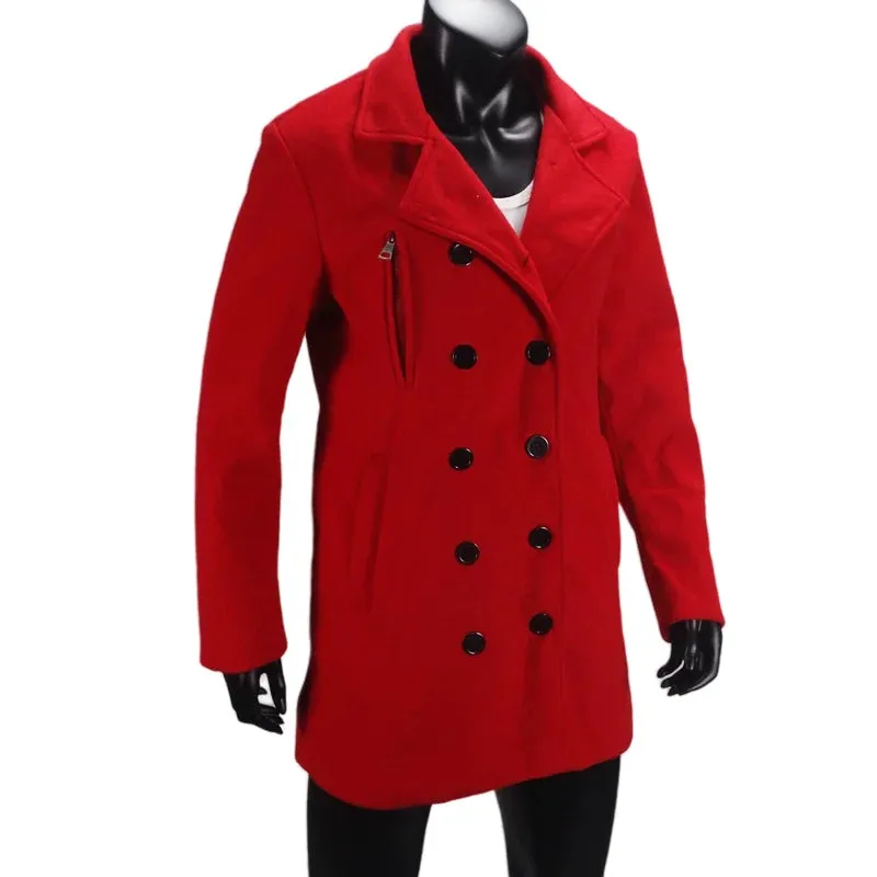 Outerwears Winter Damen Trenchcoat Zweireihig mit Futter Europäische Größe Mäntel Revers Lässige Lange Jacke Damenbekleidung