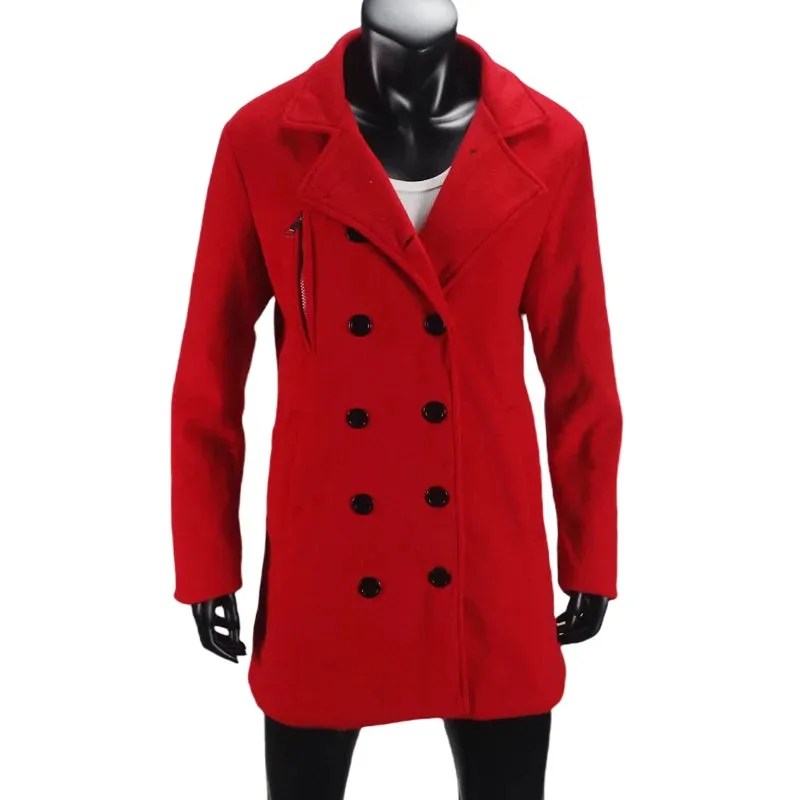 Outerwears Winter Damen Trenchcoat Zweireihig mit Futter Europäische Größe Mäntel Revers Lässige Lange Jacke Damenbekleidung