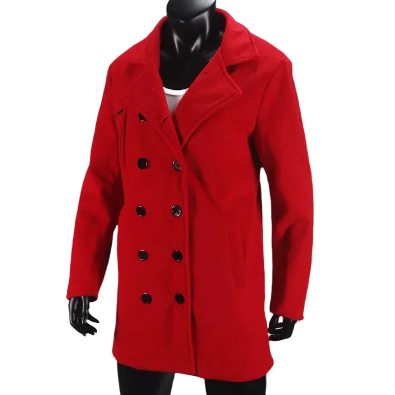Outerwears Winter Damen Trenchcoat Zweireihig mit Futter Europäische Größe Mäntel Revers Lässige Lange Jacke Damenbekleidung