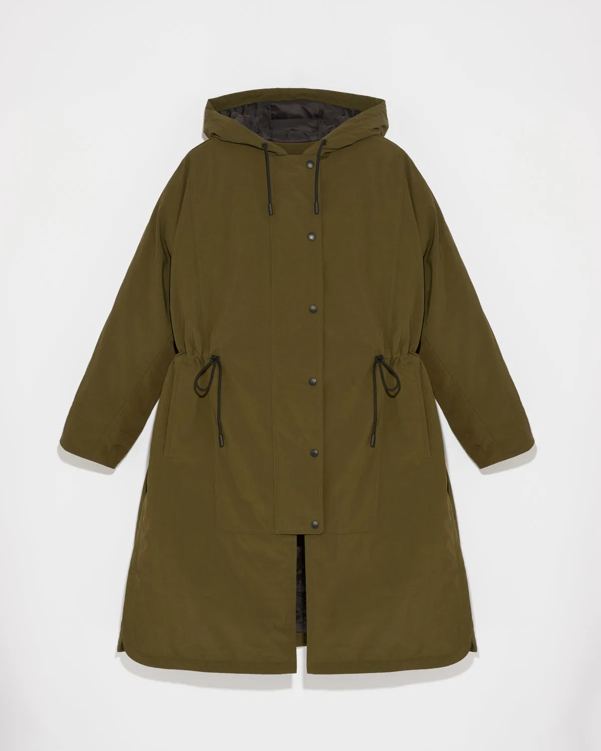 Parka esprit cape en tissu technique