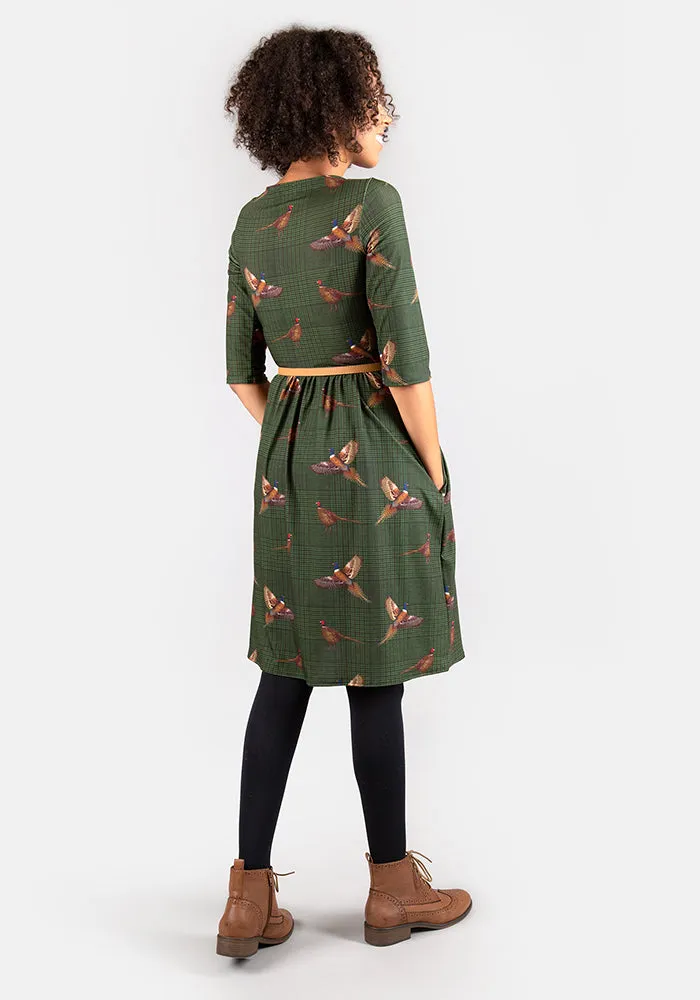 Phyllis Pheasant Print Dress