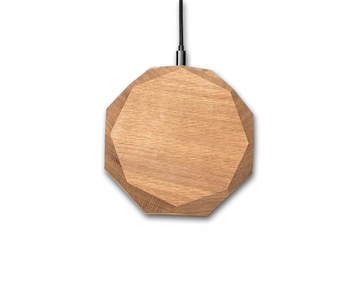 QI Wireless Charging Pad – Oak