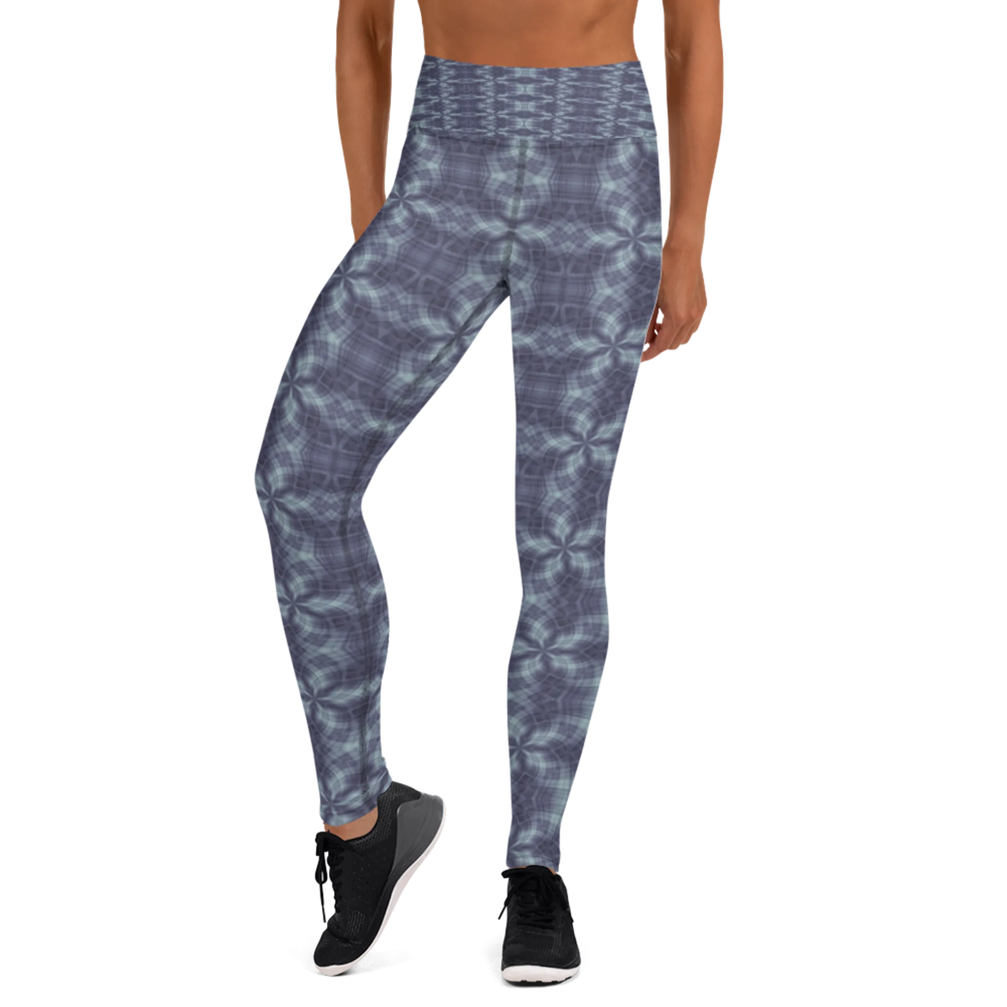 Recursia Argyle Rewired Yoga Leggings In Blue
