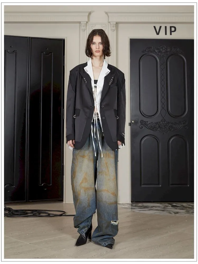 Ring-button trimmed suits【s0000006796】