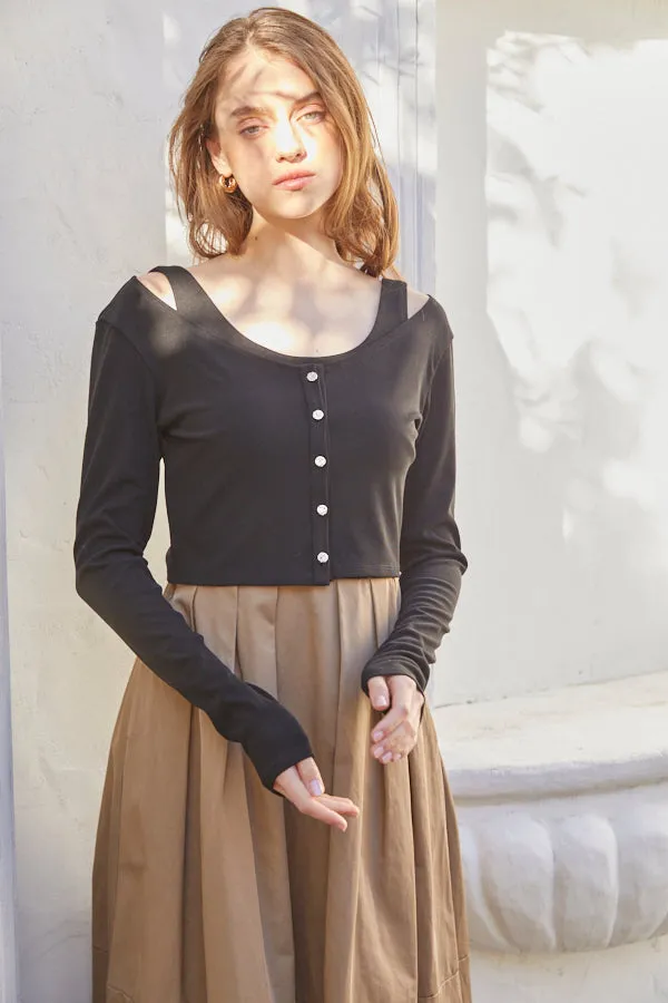 Rosalia cardigan   <br> -BLK-