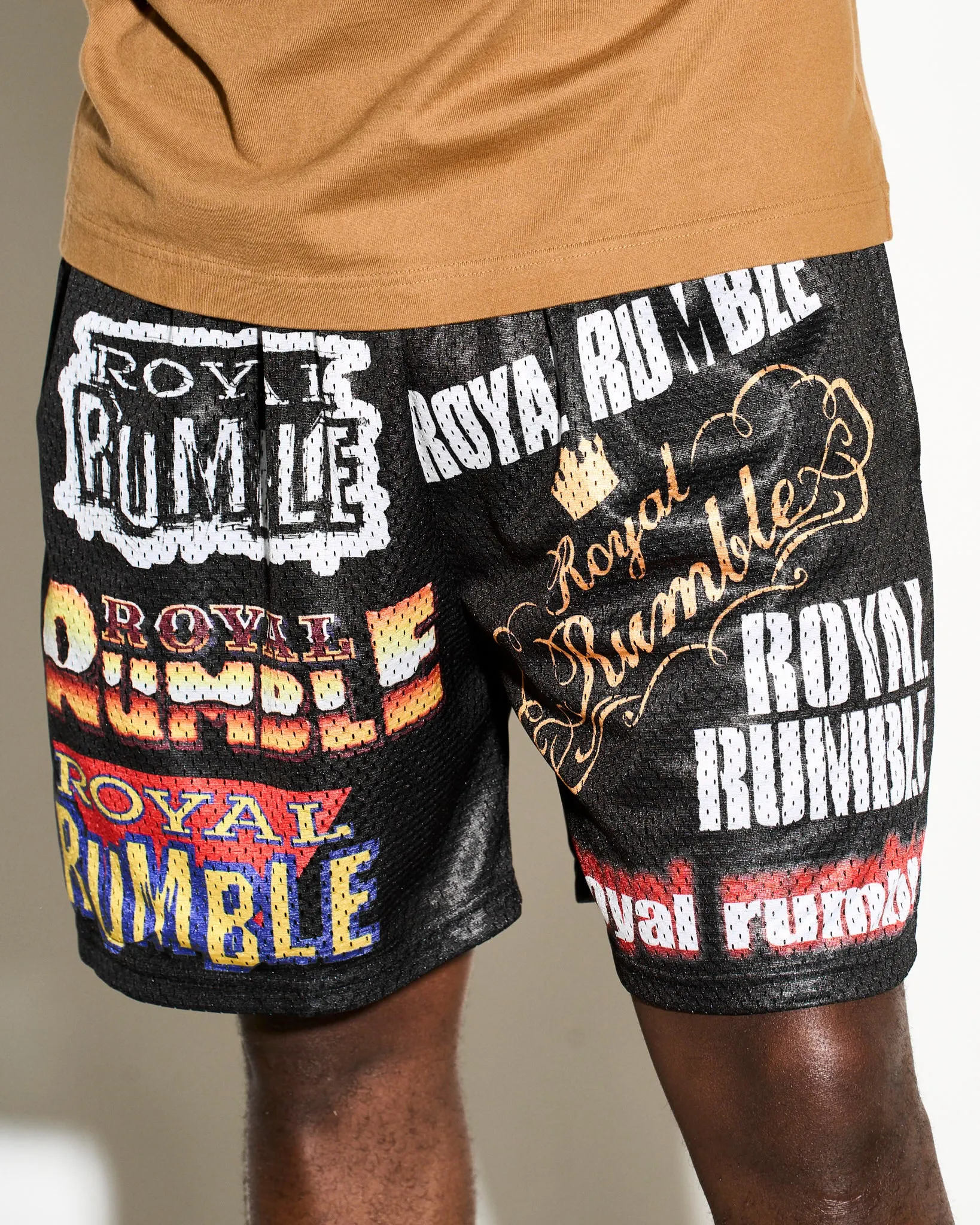 Royal Rumble Historic Logos Retro Shorts