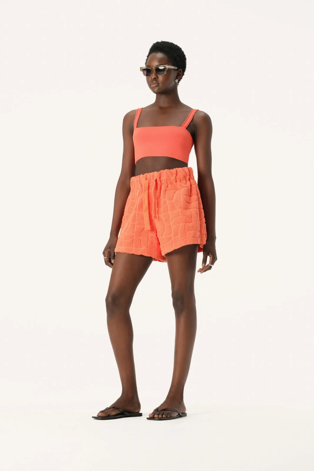 Santoria Towelling Short Clementine
