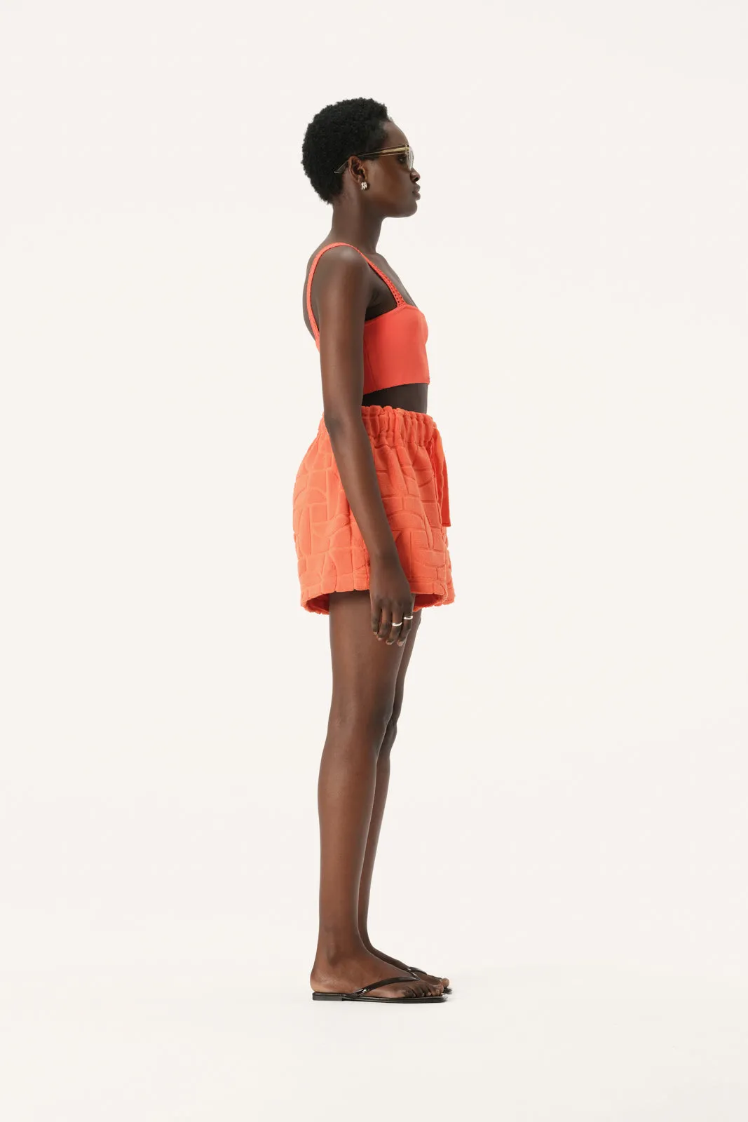 Santoria Towelling Short Clementine