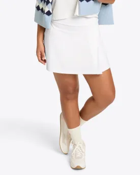 Side Slit Skort in White