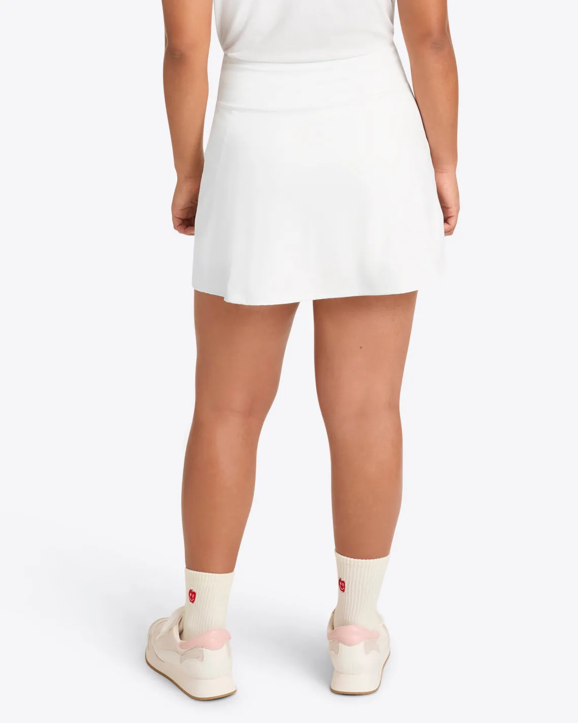 Side Slit Skort in White