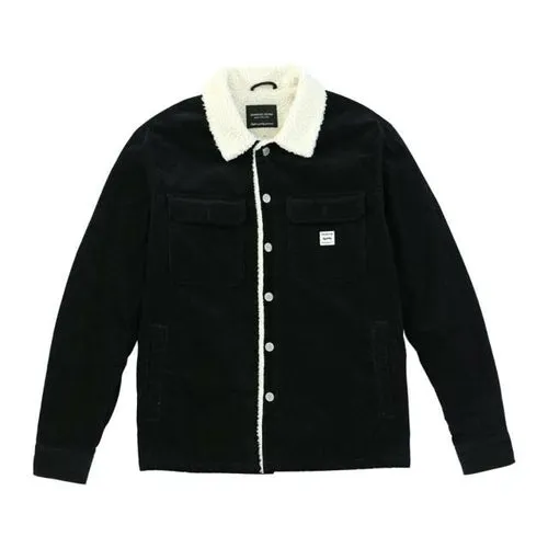 SIMWOOD 2021 Spring Winter New Coats Men Shearling Lined Cotton Blend