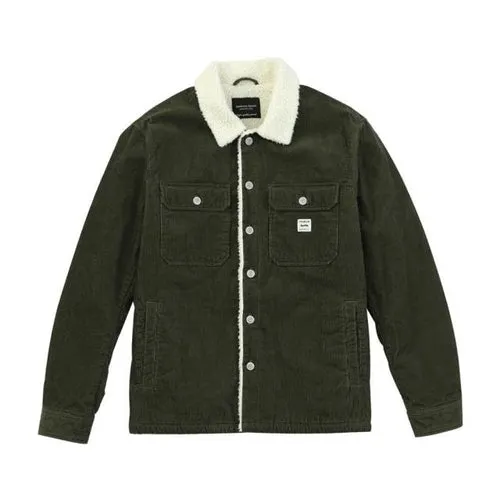 SIMWOOD 2021 Spring Winter New Coats Men Shearling Lined Cotton Blend