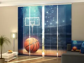 Sliding Panel Curtain Basketball Arena and Ball