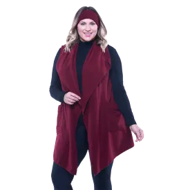 Stacey Cozy Coat Fleece Vest and Headband Set