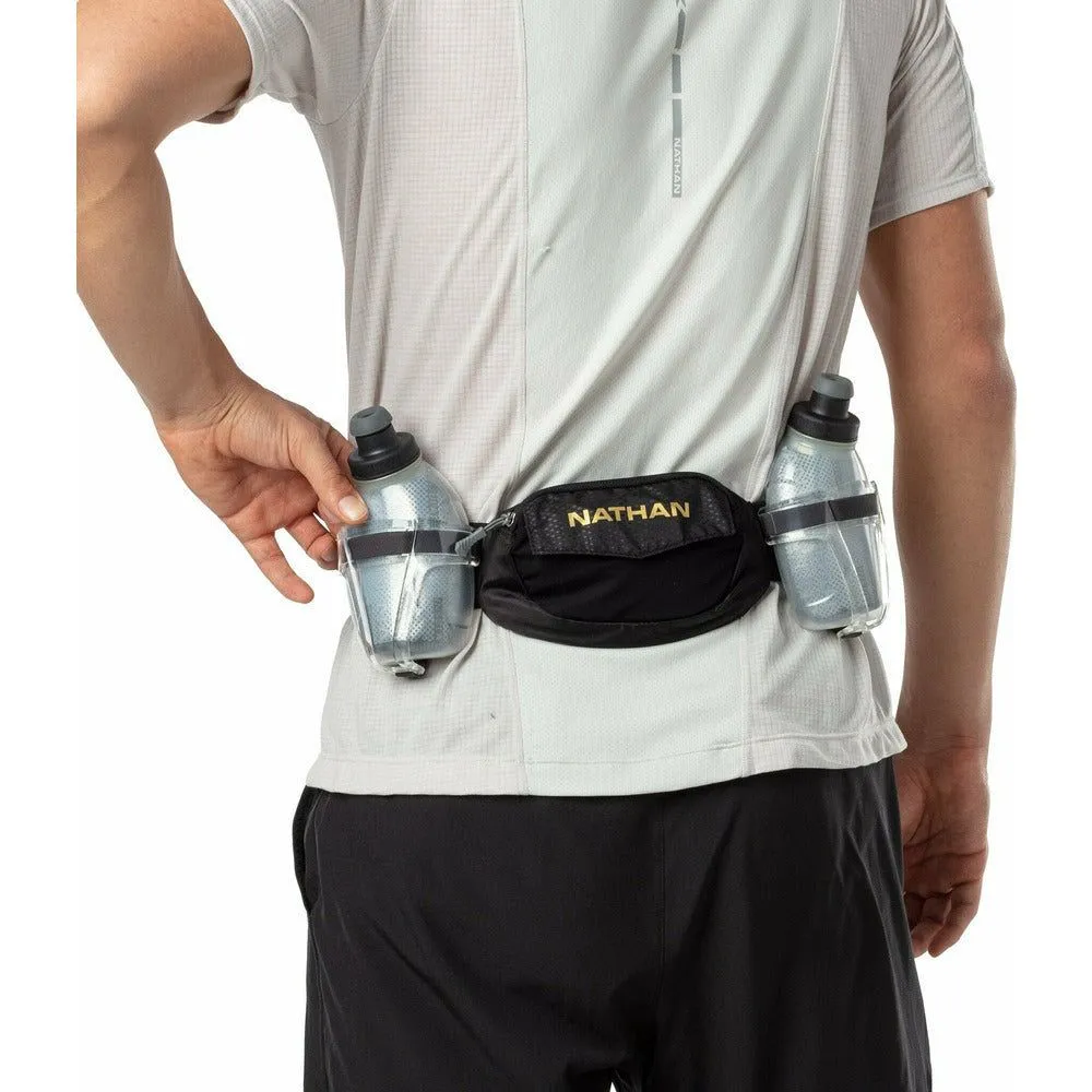 Unisex TrailMix Plus Insulated Hydration Belt - Black/Gold