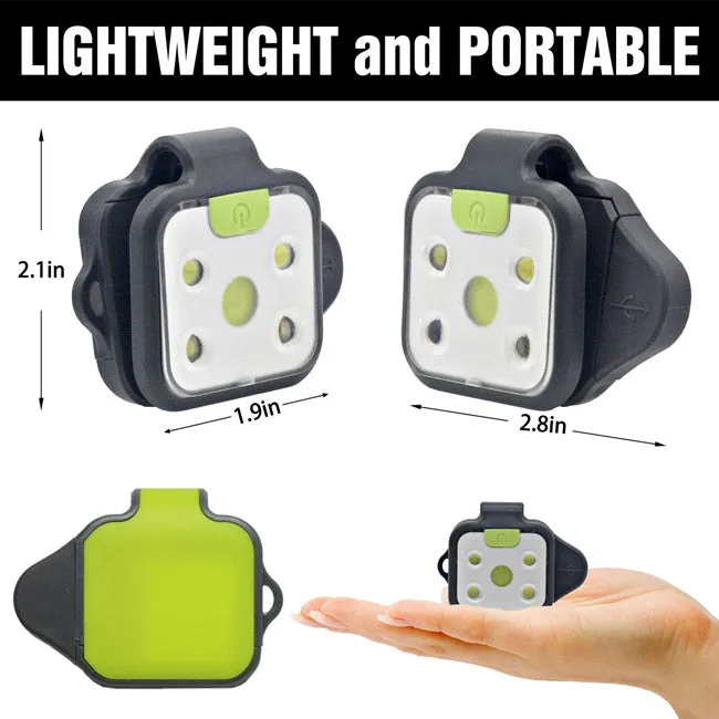 Waterproof Night Running Light With Clip On Flashlight