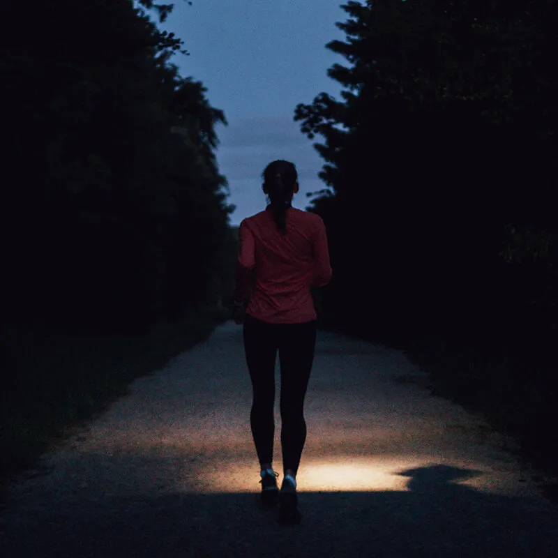 Waterproof Night Running Light With Clip On Flashlight