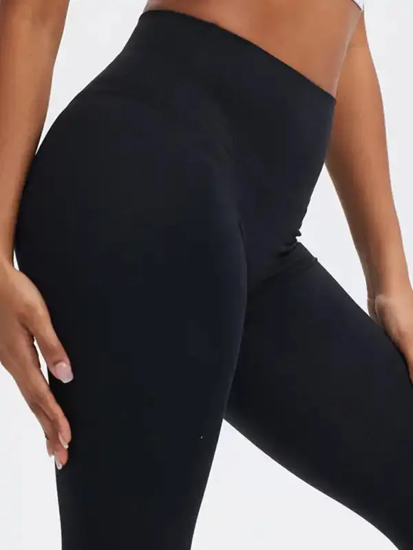 Women’s Leggings - Fashionable sports yoga pants with high waist, tummy control and butt lift, peach butt fitness pants